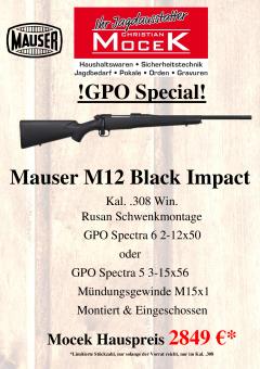 Mauser M12 Black Impact, mit Zeiss Conquest V4 3-12x56 